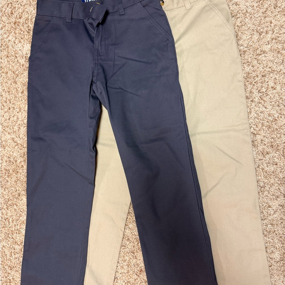 French Toast Kids' Navy and Tan Formal Pants